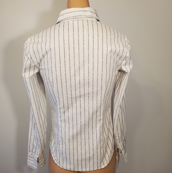 Calvin Klein Fitted Button Up with Branded Stripes - Picture 4 of 5